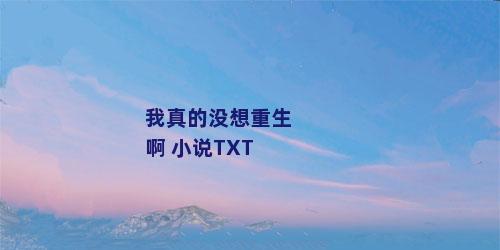 我真的没想重生啊 小说TXT